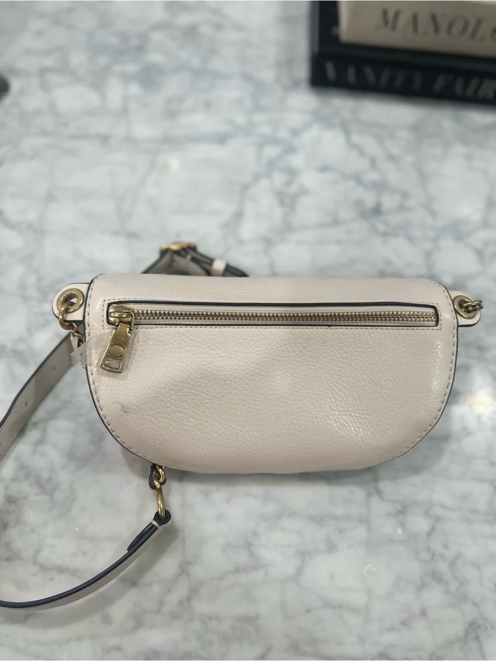Coach Quilted Leather Crossbody Belt Bag - Cream